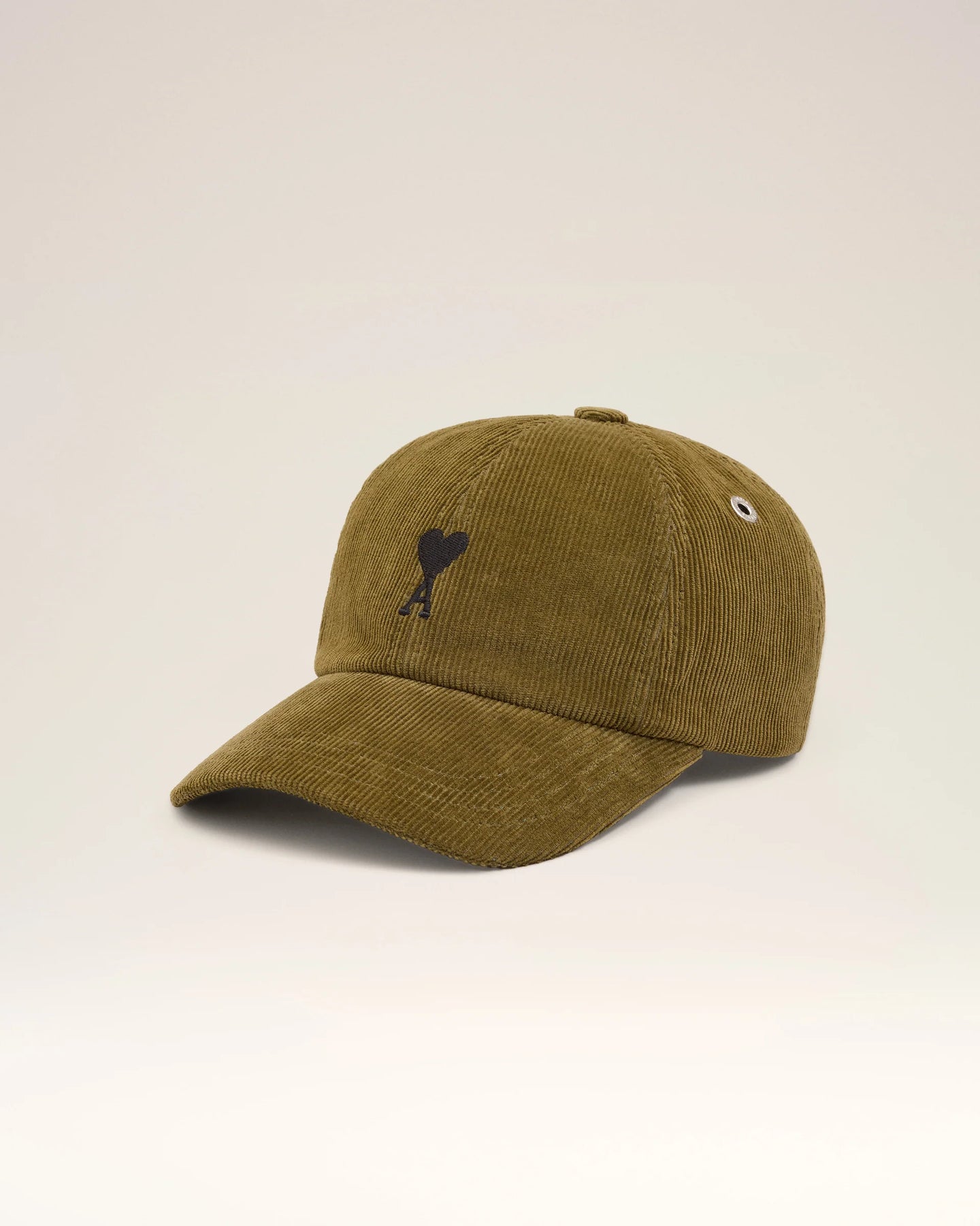 AMI Casquette Ami de coeur en Velours Bronze