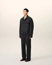 Charger l&#39;image dans la galerie, AMI Veste Trucker en Laine Double Face Anthracite
