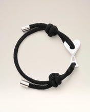 Charger l'image dans la galerie, AMI Femme Bracelet Cordon Ami de Coeur Argent Noir