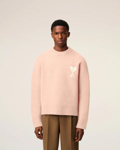 AMI Pull Ami de Coeur en Alpaga Poudre Ecru