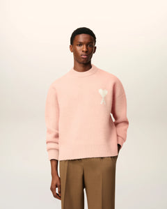 AMI Pull Ami de Coeur en Alpaga Poudre Ecru