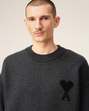 Charger l&#39;image dans la galerie, AMI Pull Ami de Coeur en Laine Gris Noir