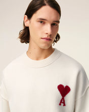 Charger l&#39;image dans la galerie, AMI Pull Ami de Coeur en Laine Ecru Rouge