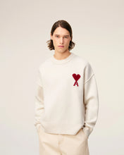 Charger l&#39;image dans la galerie, AMI Pull Ami de Coeur en Laine Ecru Rouge