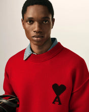 Charger l'image dans la galerie, AMI Pull Ami de Coeur en Laine Rouge Rubis Noir