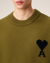 Charger l&#39;image dans la galerie, AMI Pull Ami de Coeur en Laine Bronze Noir