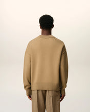 Charger l&#39;image dans la galerie, AMI Pull Ami de Coeur en Laine Camel Noir
