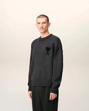Charger l&#39;image dans la galerie, AMI Pull Ami de Coeur en Laine Gris Noir