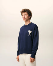 Charger l'image dans la galerie, AMI Pull Bleu Ami de Coeur Encre Ecru