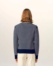 Charger l'image dans la galerie, AMI Pull Marinière en Laine Marine Ivoire