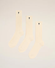 Charger l'image dans la galerie, AMI Trio de Chaussettes Ami de Coeur Ecru