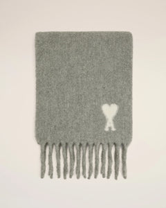 AMI Femme Echarpe Ami de coeur en Alpaga Gris