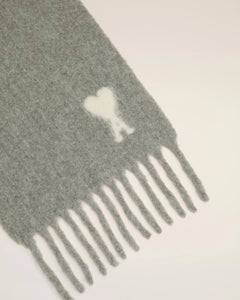 AMI Femme Echarpe Ami de coeur en Alpaga Gris