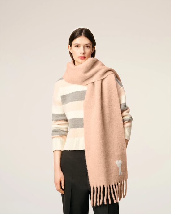 AMI Femme Echarpe Ami de coeur en Alpaga Poudre