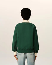 Charger l'image dans la galerie, AMI Femme Sweatshirt Zippé Ami de Coeur Vert Bouteille Ivoire