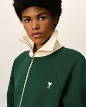 Charger l'image dans la galerie, AMI Femme Sweatshirt Zippé Ami de Coeur Vert Bouteille Ivoire
