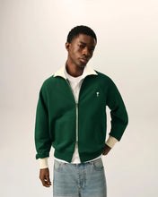 Charger l'image dans la galerie, AMI Sweatshirt Zippé Ami de Coeur Vert Bouteille Ivoire