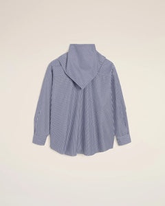 AMI Femme Blouse Rayée Col Bandana Bleue