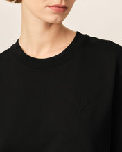 Charger l'image dans la galerie, AMI Femme T-shirt Grand Ami de Coeur Embossé Noir