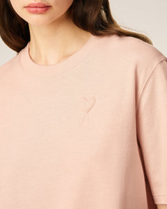 AMI T-shirt Ami de Coeur Coupe Boxy Rose