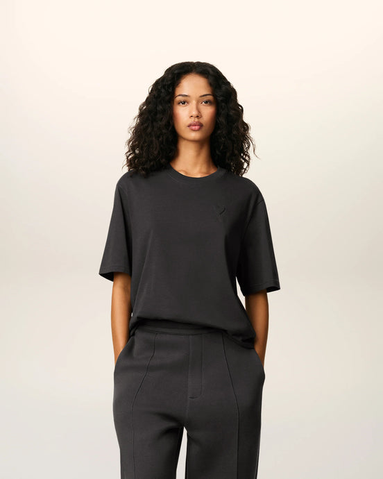 AMI T-shirt Ami de Coeur Coupe Boxy Anthracite