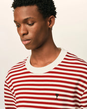 Charger l'image dans la galerie, AMI T-shirt Marinière Ami de Coeur Noir Rouge Rubis Ivoire