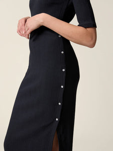 Rouje Robe Viviane en Maille Pointelle Tempête