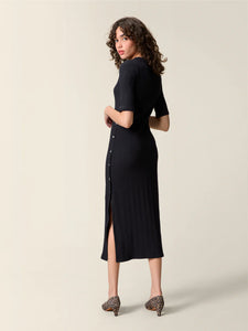 Rouje Robe Viviane en Maille Pointelle Tempête