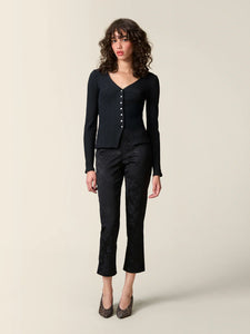Rouje Cardigan Marli en Maille Pointelle Tempête