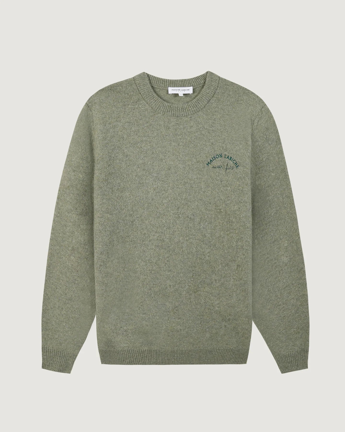 Maison Labiche Pull en Laine Mini Manufacture Pale Sauge