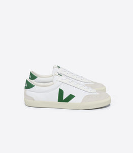 VEJA Volley Canvas White Emeraude