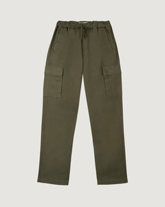 Maison Labiche Pantalon Arcade Cargo en Twill Camo Green