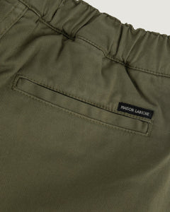 Maison Labiche Pantalon Arcade Cargo en Twill Camo Green