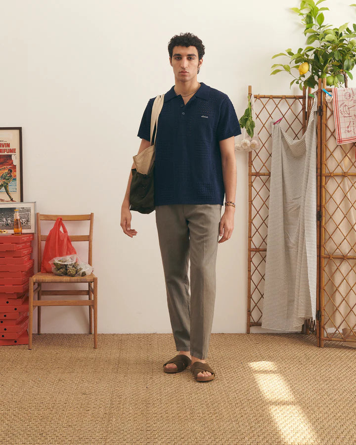 Maison Labiche Pantalon Arcade Canvas Dark Mole