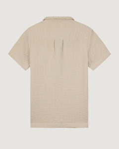 Maison Labiche Chemise Germain Gaufré Sandstone