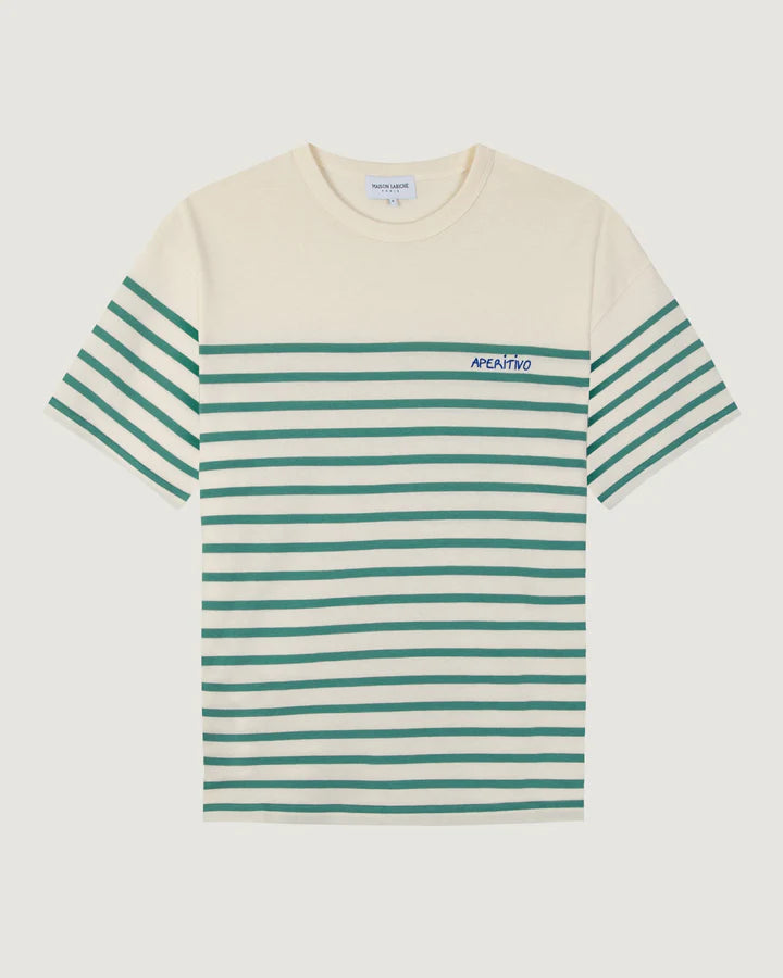 Maison Labiche T-Shirt Marinière Aperitivo Ivory