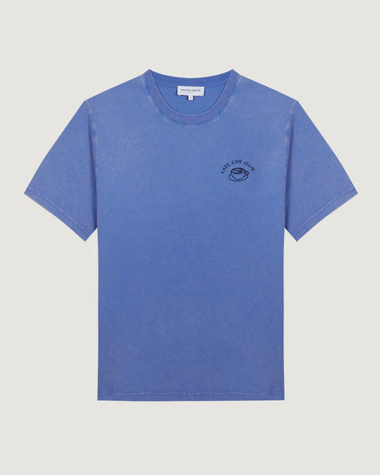 Maison Labiche T-Shirt Popincourt Cafe Blue Washed