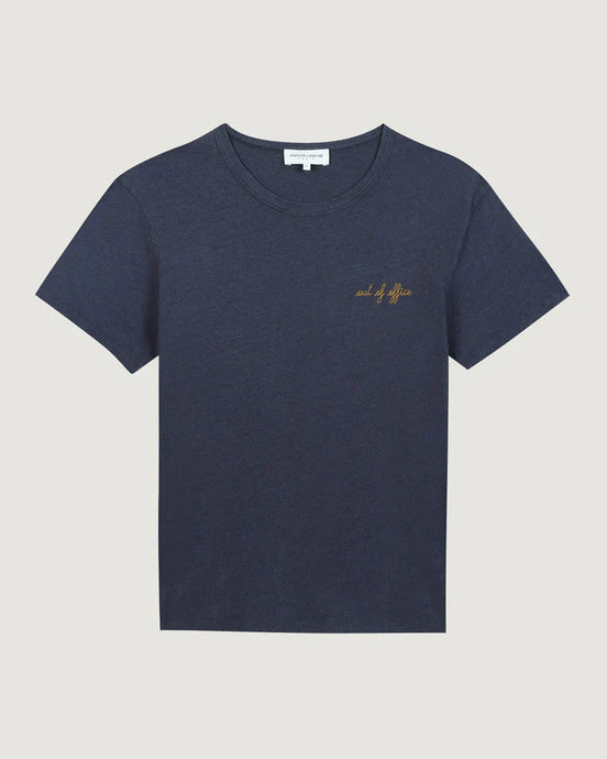 Maison Labiche T-Shirt Villiers Out of Office Carbon Blue