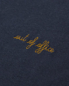 Maison Labiche T-Shirt Villiers Out of Office Carbon Blue