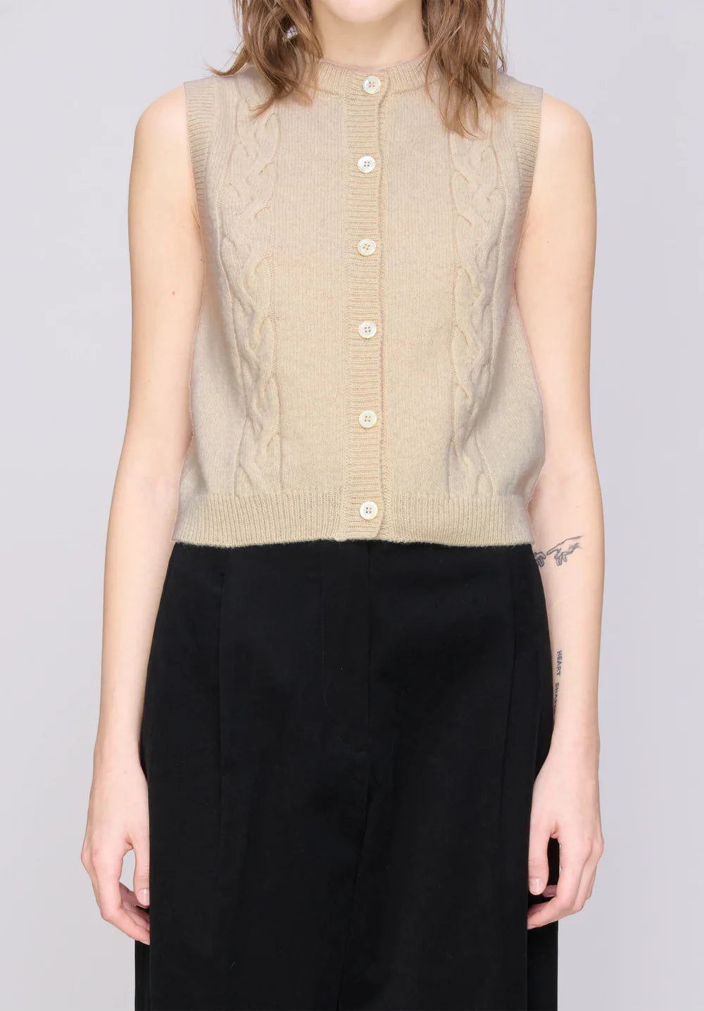 A.P.C. Gilet Alyson en Laine Ecru