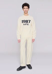 A.P.C. Pull Dario en Laine Ecru