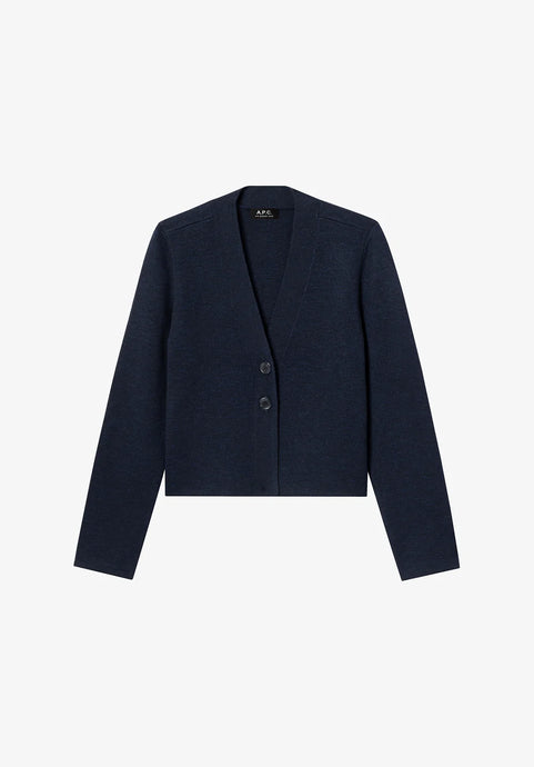A.P.C. Cardigan Anna en Laine Dark Navy