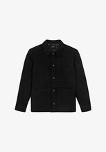 Charger l&#39;image dans la galerie, A.P.C. Veste Emile Logo en Laine Noir
