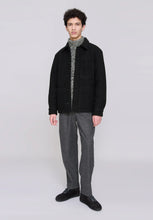 Charger l&#39;image dans la galerie, A.P.C. Veste Emile Logo en Laine Noir
