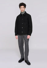 Charger l&#39;image dans la galerie, A.P.C. Veste Emile Logo en Laine Noir