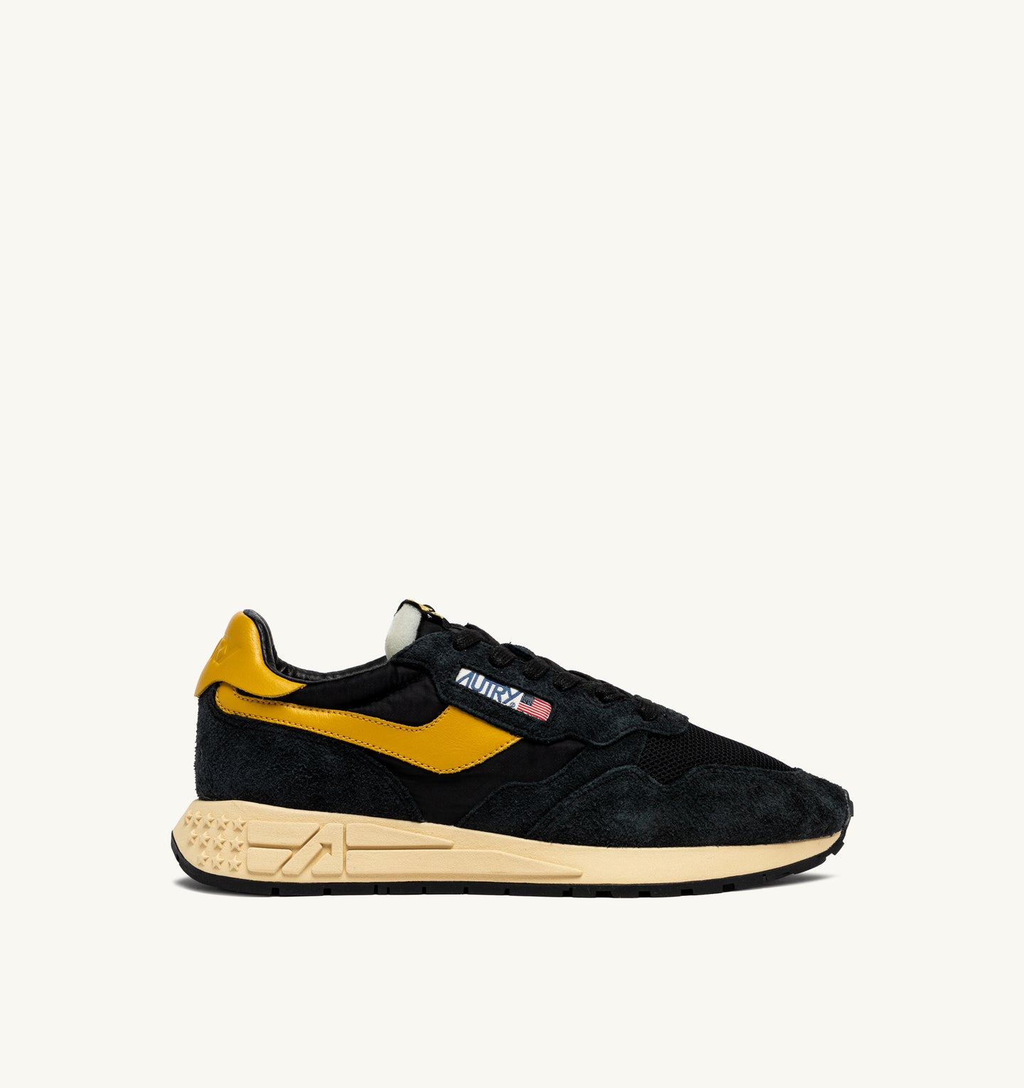 Autry Sneakers Reelwind Low Nylon Black Yellow UT21