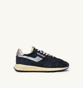 Autry Sneakers Reelwind Low Nylon Leather Space Silver MU02