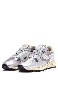 Autry Sneakers Reelwind Low Leather Nylon White Silver LY02