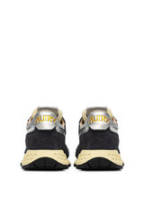 Charger l'image dans la galerie, Autry Sneakers Reelwind Low Nylon Leather Black Silver MU03