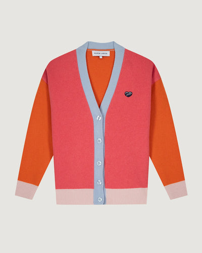 Maison Labiche Cardigan Glizières en Laine Flamingo
